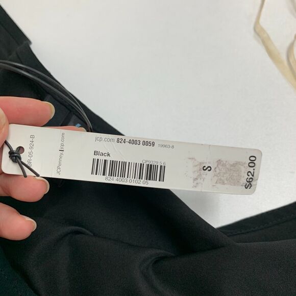 She Said... Sequin Cocktail Dress Womens S Small Black One Shoulder Banded Waist - Picture 11 of 15